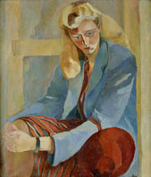 Portrét sediacej dámy