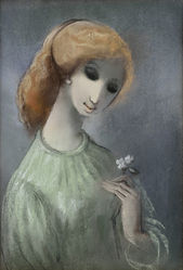 Žena s kvetom