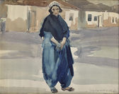 Žena v modrých šatoch (Cigánske dievča od Nisbol)