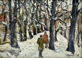 Dvaja v zimnom lese