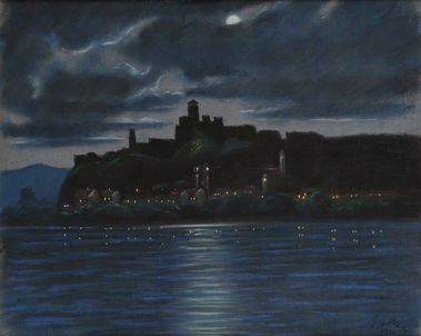 Trenčiansky hrad v noci