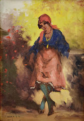 Žena v červenej šatke