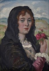 Žena s ružou