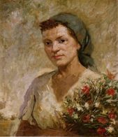 Portrét ženy s kyticou