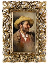 Portrét muža v slamenom klobúku