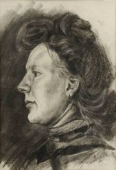 Portrét ženy z profilu