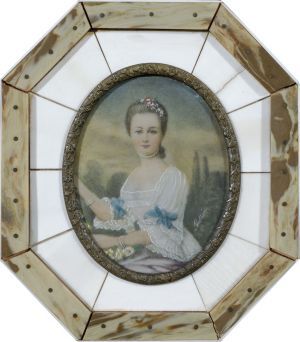 Miniatúra -  portrét Madamme Pompadour