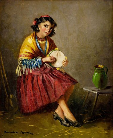 Dievča s tamburínou