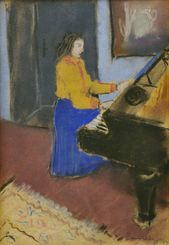 Žena pri klavíri