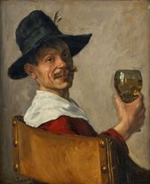 Muž s čašou vína