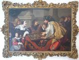 Neznámy rakúsky maliar: Hrajúca sa spoločnosť, podľa maľby holandského maliara Theodora Romboutsa (1597-1637), okolo 1750,  olej na plátne, 168 x 235 cm