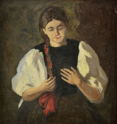 Mladé dievča v kroji