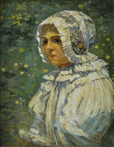 Moravské dievča v čepci