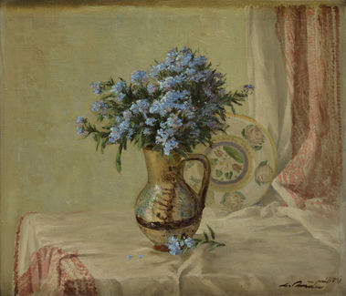 Zátišie s kyticou orgovánov