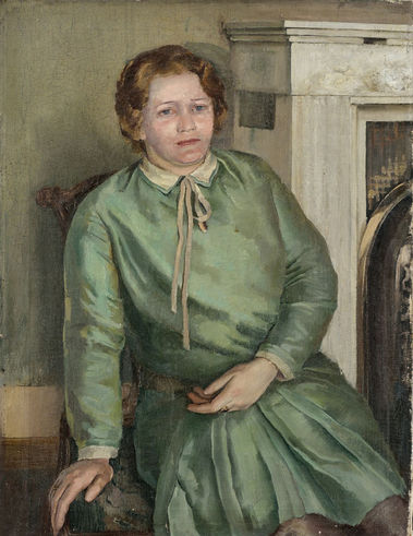 Portrét ženy v zelenom