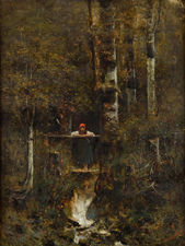 Dievča na lávke (Nad vodopádom)