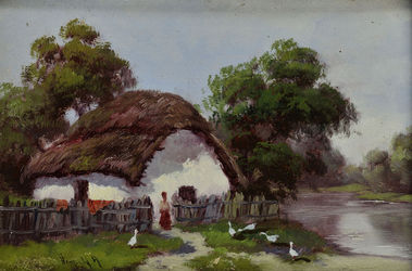 Pastierka husí pri potoku