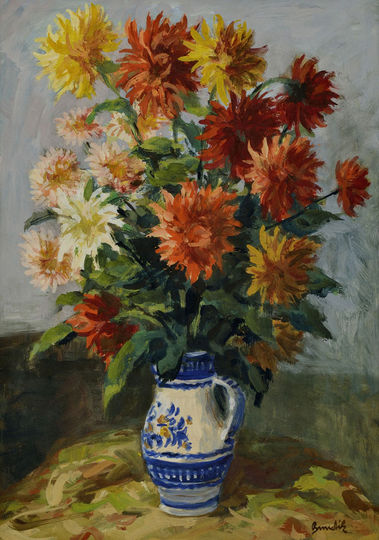 Kytica v keramickom džbáne