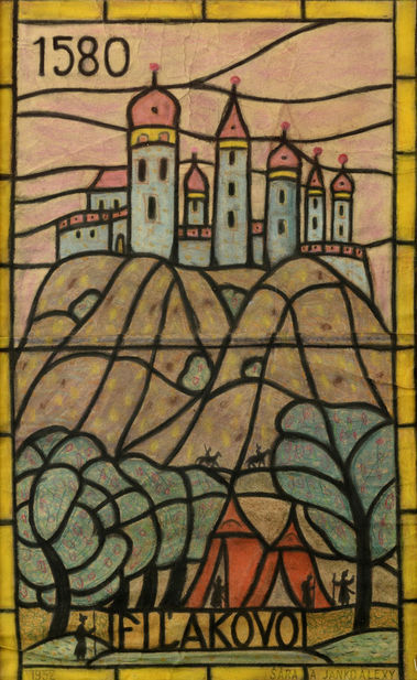 Fiľakovo 1580 (Návrh na vitráž)