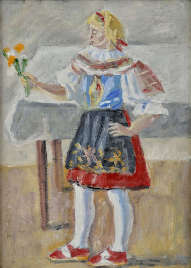 Žena v kroji (S kytičkou)