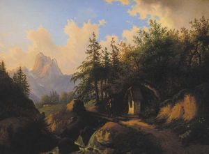 Horská krajina s figurálnou štafážou