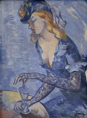 Žena v kaviarni