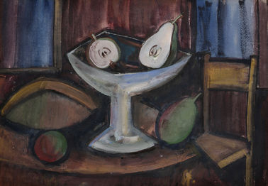 Zátišie s hruškami a jablkami