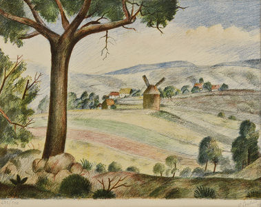 Krajina s veterným mlynom