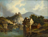 Tirolská krajina s hradom