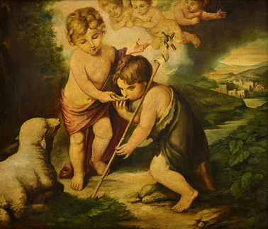 Dvaja putti s ovečkou