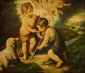 Dvaja putti s ovečkou
