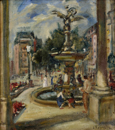 Námestie s vodotryskom