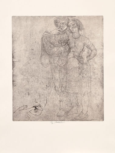 Zaľúbený sedliacky pár (podla Dürera)