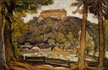 Pohľad na hrad Červený kameň