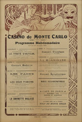 Plagát kasína v Montecarlo