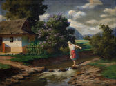 Žena pri potoku