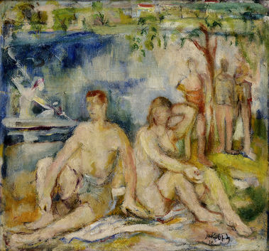 Kúpajúci sa pri Hornáde