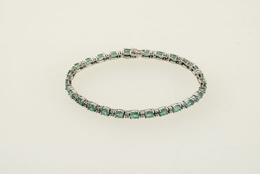 Náramok so smaragdami a briliantmi