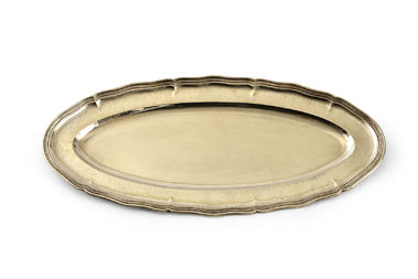 Strieborný oválny podnos