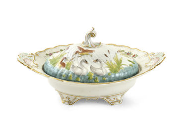 Porcelánová misa s vrchnákom (Neapol)