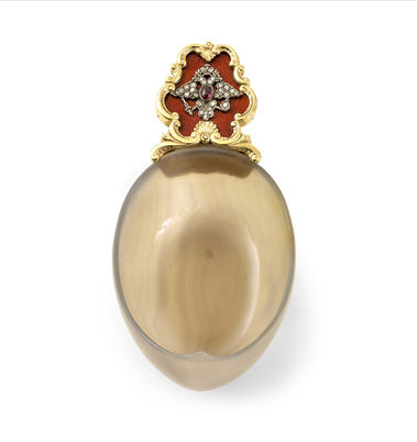 Achátová nádobka s rúčkou