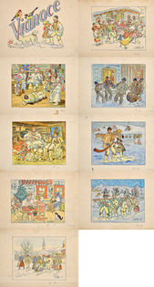 9 ilustrácií ku knihe Maľovaný rok (vyd. Mladé letá)