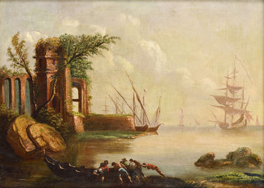 Prístav pri antickej zrúcanine