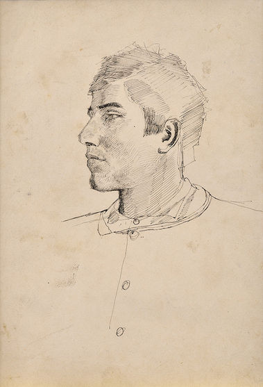 Portrét muža z poloprofilu