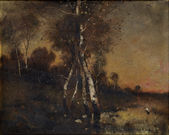 Na okraji brezového hája (s bocianom)