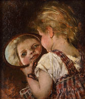 Dievčatko so zrkadielkom