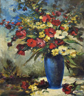 Kytica v modrej váze