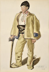 Mladý Važťan s valaškou