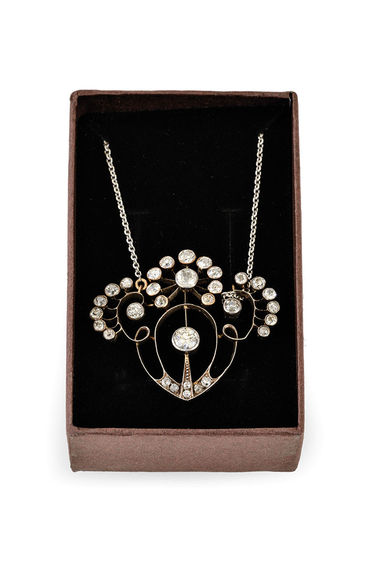 Náhrdelník s diamantmi - Art Deco