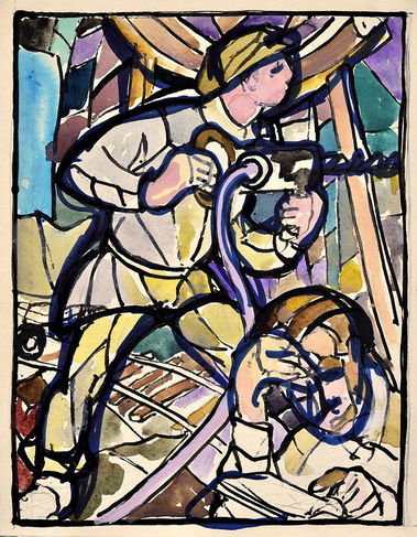 Čítajúci muž a hutník